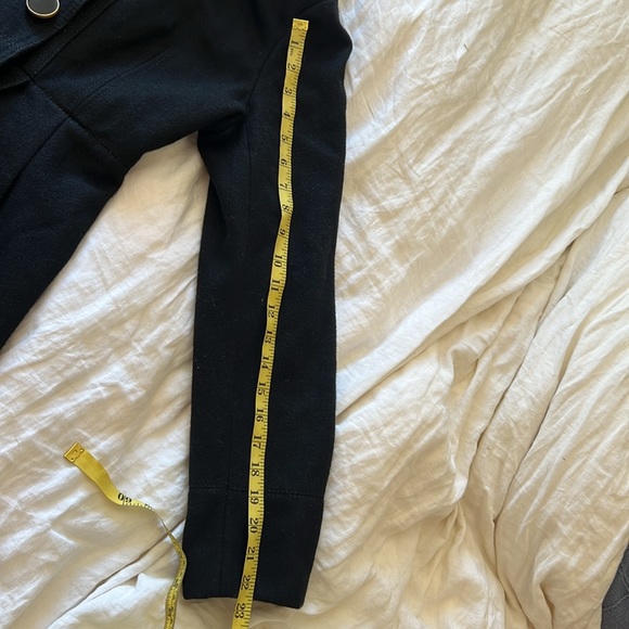 Waisted pea coat with pleated skirt - Picture 16 of 16